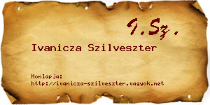Ivanicza Szilveszter névjegykártya